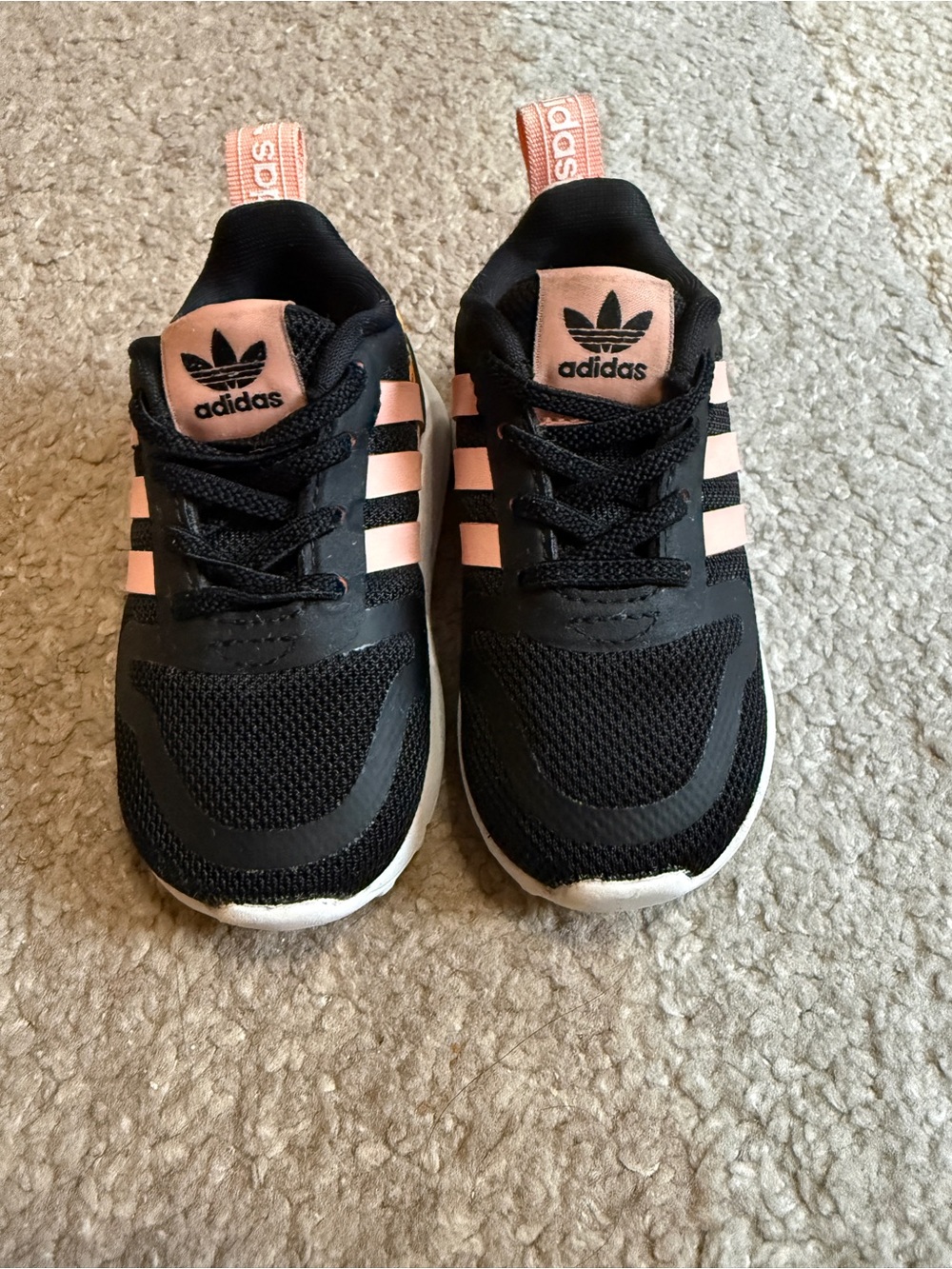 adidas Multix Her Studio LondonToddler Black and Pink Runner Sneakers- 4K